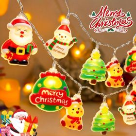 Christmas String Lights, 20 LED Xmas Decorations Battery Fairy Lights 8.2Ft, Built-in Timer (Option: Multicolor)