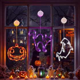 3 Pack Halloween Window Lights, Pumpkin, Ghost & Cat (Option: Multi)