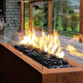 0.8-1.2 Inch Lava Rocks Fire Stones Reusable For Fire Pit Fireplace (Option: Black)