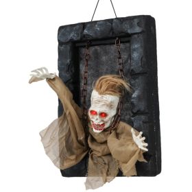 Halloween Hanging Animated Zombie Prisoner Decoration Sound-Activated (Option: As pictures show)