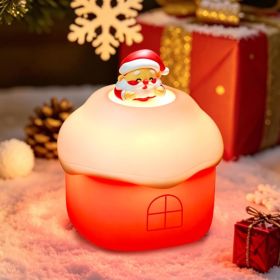 Santa Silicone Night Light Official Licensed Genuine Christmas Decor Gifts (Option: Red)