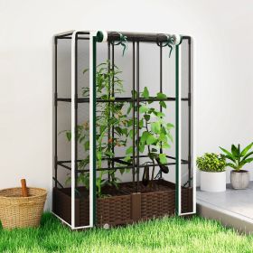 Raised Garden Bed with Trellis (Option: White)