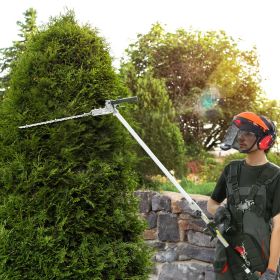 15.7-inch 26CC 2 Cycle Gas Hedge Trimmer, Gas Powered Pole Hedge Trimmer With Dual Sided Dual Action Blade, 270° Adjustable Trimmer Head, Suitabl (Option: Multicolor)