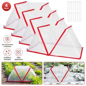 4Pack 31.50×12.99×13.39in Garden Row Accelerator Plants Covers Plant Net Cage Guard Greenhouse Covers Protect Seedling Fruit Vegetable Rows From (Option: 4Pcs)
