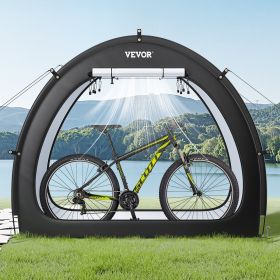 Outdoor Bike Storage Tent Fan-Shaped Waterproof Bike Tent For 1 To 2 Bikes (Option: Black)