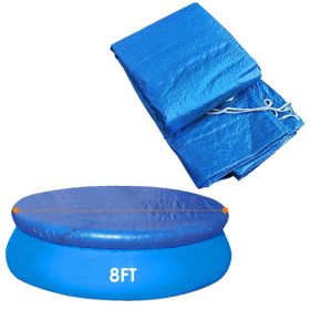 Swimming Pool Cover Protector Dustproof Waterproof Paddling Pool Cover Only (Option: 8ft)