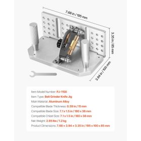 Belt Grinder Knife Jig, 85° - 115° Adjustable Belt Sander Knife Sharpening Jig With Dual Handles, 7.68" Long Sharpener Locator Compatible With Be (Option: Default)