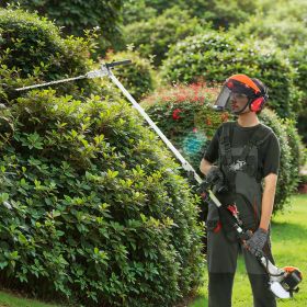 26CC 6-in-1 Multi-Functional Trimming Tools, Gas Hedge Trimmer, Weed Eater, String Trimmer, Brush Cutter, Edger, Pole Saw Chainsaw Pruner With Ex (Option: Multicolor)