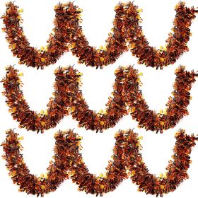 3 Pcs Halloween Decorations, Orange Metallic Tinsel Twist, 19.7 Feet-Cannot Be Listed On Amazon Platform (Color: Orange)