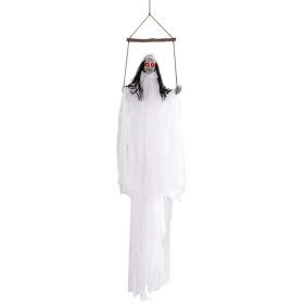 Halloween Decoration With Light Up Eyes And Creepy Sounds (Option: White)