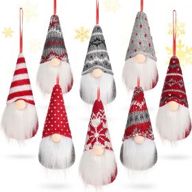 8 Packs Christmas Gnomes Ornaments Handmade Swedish Gnome Plush Xmas Tree Hanging Decorations Cute Scandinavian Santa Elf For Holiday New Year Ho (Option: W13732787)