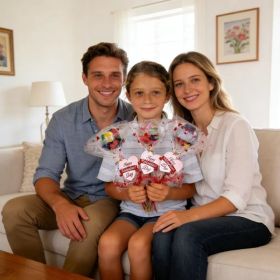 Candy-Free Valentine's Day Gifts For Kids – 24 Pack Giant Lollipop Stationery Valentines Kit With Cards, Pencils, Erasers, Rulers & Stickers –Cla (Option: 24PCS)