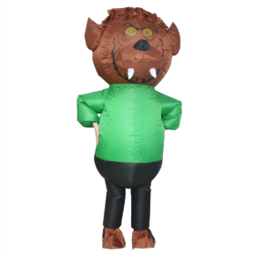 Inflatable Werewolf Costume Air Blow Up Jaws Jumpsuit Fancy Dress Funny Carcharias Suit For Cosplay Party (Option: Werewolf)