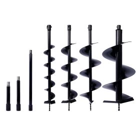 Auger Drill Bit For Planting Hole, Bulb Bedding Digging Post Hole Planting Tool For 3 4 Shaft Auger,Hole Digger Replacement Auger Bits Earth Auge (Option: Black)