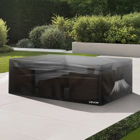 Patio Outdoor Furniture Cover 420D Waterproof Table Chairs Sofa 88x62 Inch (Option: Black)