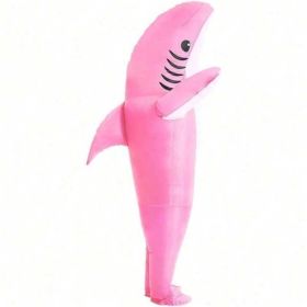 Perfect Valentine Gift, Shark Inflatable Costume, Adult Blow Up Halloween Party Outfit, Funny Group Cosplay For Birthday And Sporting Events (Option: IF Shark pink small)
