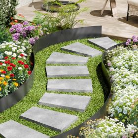 Steel Landscape Edging 4 Packs 40 X 6 In Rust-Resistant Garden Edging Border (Option: Black)