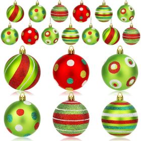 24PCS Christmas Ball Ornaments, Hanging Balls Red And Green Christmas Tree Pendants For Xmas Tree Home Decor Party Holiday Wedding Anniversary DI (Option: 8912533N)