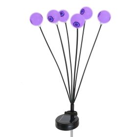2 Light Color Options --2Packs Solar Scary Eyeballs Lights Outdoor Halloween Decoration Swaying Light Halloween Path Lights Ornaments With Total (Color: Purple)