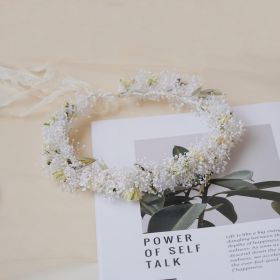 Gypsophila Crown, Dried Flower Crown, Bridal Wedding, Daily Party, Birthday Suitable Crown (Option: Adult)